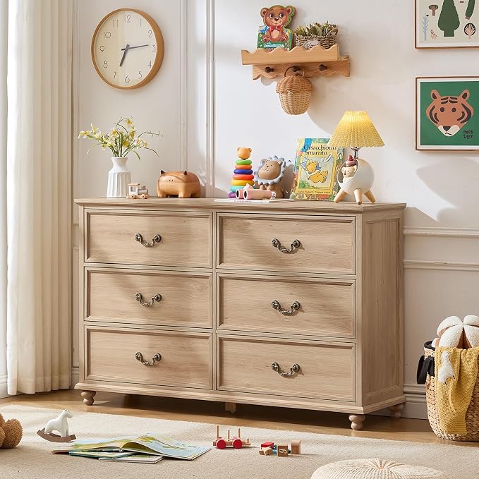 Joaxswe Farmhouse 6 Drawers Dresser - Image 4