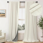 60 Inch Extra Wide Blackout Curtains 108 Inches Long - Image 2
