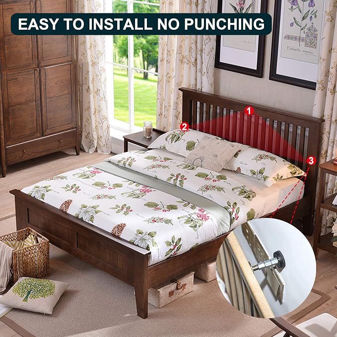 Krisler Adjustable Threaded Bed Frame Anti-Shake Tool, Headboard Stoppers - Image 4