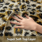Ophanie 6x9 Leopard Rugs for Bedroom Living Room, Cheetah Print Rug Fluffy Shag - Image 2