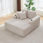 GarveeHome 64in Oversized Corduroy Fabric Bone-Free Sofa Bed Cloud Sofa - Image 9
