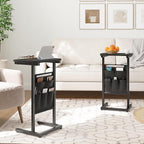 HOOBRO C Shaped End Table, 28.3" Side Table - Image 2
