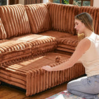Belffin Corduroy Sectional Sleeper Sofa - Image 4