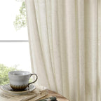 Joydeco Linen Curtains 108 Inch Length 2 Panel Sets, Light Filtering Curtains - Image 4