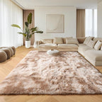 Area Rugs for Bedroom Living Room, Fluffy Tie-Dye Beige 4x6 Indoor Bedside - Image 8