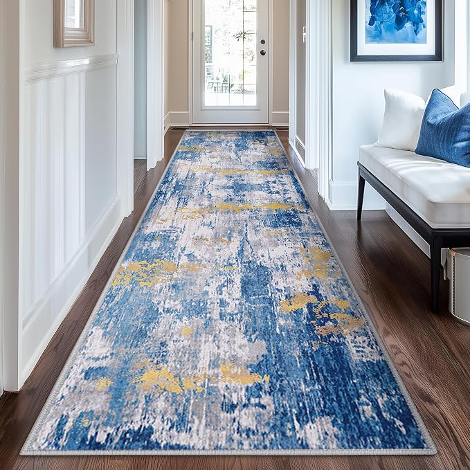RELEANY Washable Runner 2'x6' Abstract Area Rug - Image 5