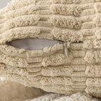 MIULEE Lumbar Corduroy Decorative Throw Pillow Covers 12x20 Tan Pack of 2 | - Image 3