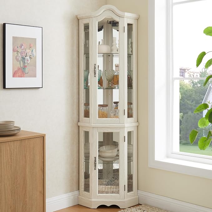Glass Corner Display Cabinet - Image 3