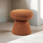 Furniture of America Rami Modern 18-inch Mushroom-Shape Upholstered Ottoman - Image 2