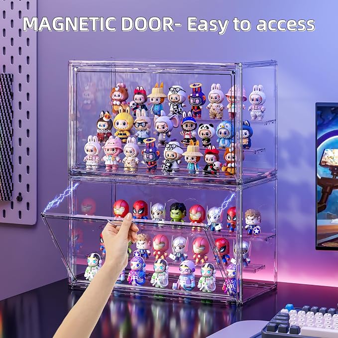 Clear Acrylic Display Case for Collectibles 3 Layer Hobby Figure Display Case - Image 2
