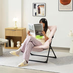 Comfy Saucer Chair for Adults, Soft Faux Fur Bedroom Chair - Image 2