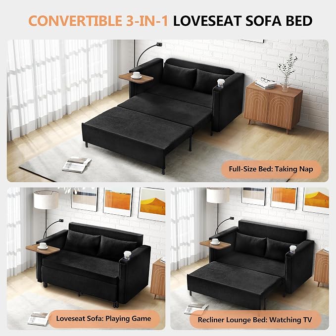 3-in-1 Convertible Sleeper Sofa Couch - Image 3
