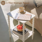 Fultyle White End Table, Small Side Table - Image 5