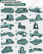 Lunix LX15 14pcs Modular Kids Play Couch, Design-Patent Child Sectional Sofa - Image 7