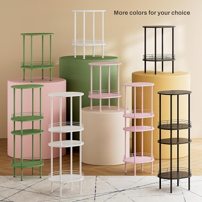 Nightstand Set of 2, Small Modern Round Side Table - Image 6