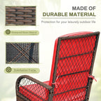 Greesum 3 Piece Outdoor Wicker Rocking Chairs Patio Furniture Set - Image 5