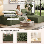 95" Cloud Sectional Couch with L-Shape Chaise, Modular Comfy Sofa Chaise Longue - Image 3