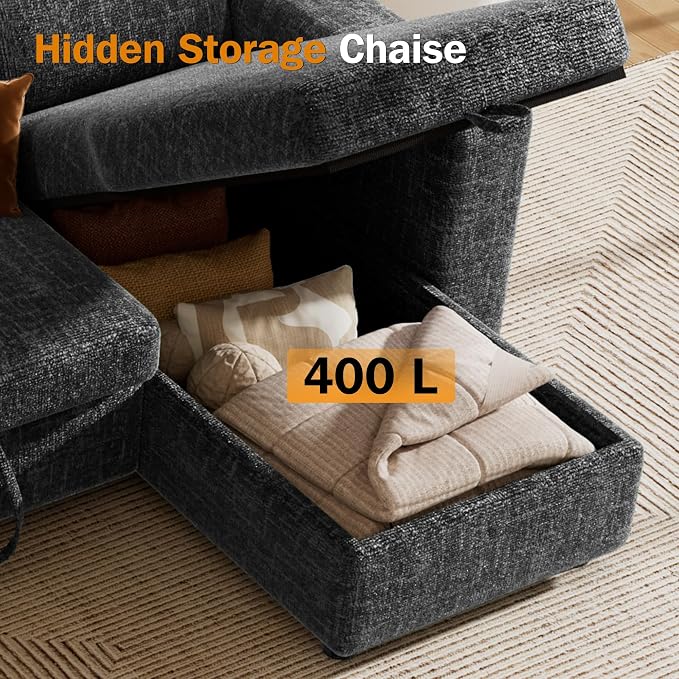 Sunny Heart 82" L Shaped Sectional Sleeper Sofa Bed - Image 8