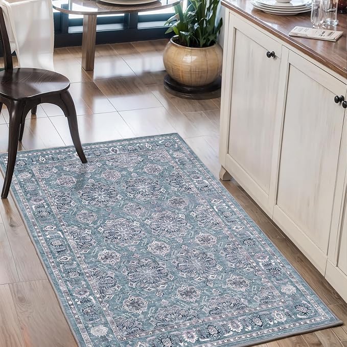 SERISSA 2x3 Washable Non Slip Floral Boho Small Area Rug - Image 8