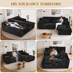 108" L Shaped Boneless Sectional Couches - Image 7