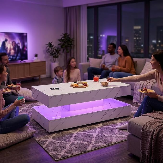 47.2" LED Smart Coffee Table - Image 8