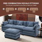 Ihanherry 111.4" L Shaped Cloud Sofa - Image 6