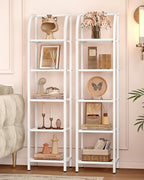 Hzuaneri Bookcase Bookshelf, Tempered Glass Arched Bookshelf - Image 4