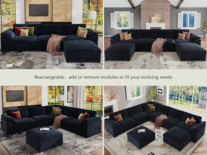 EASE MOOSE Modular Sofa, Oversized U Shape Sectional Modular Sofa, Wide Deep - Image 6
