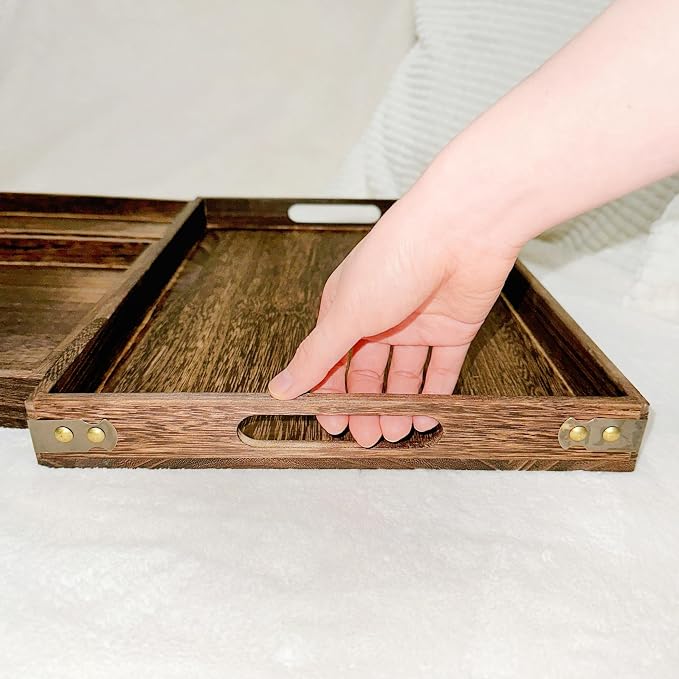 3-Piece Wooden Serving Tray Set - Image 6