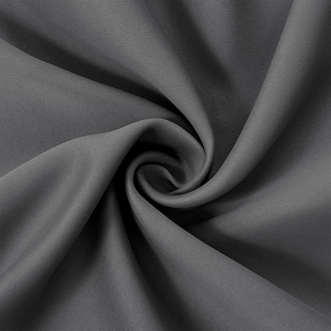 Grey Blackout Curtains/52 x 72 Inch/Set of 2 Panels Thermal Insulated Room - Image 5