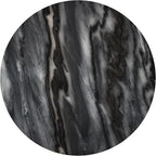 JONATHAN Y Javier Solid Black/Gray Marble End Table, 17.75" Round Modern Accent - Image 8