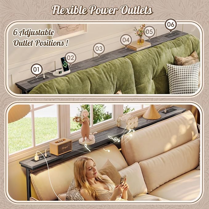 Huuger 78.7 Inch Behind Couch Table - Image 6
