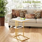 C Shaped End Side Table, Couch Sofa Table - Image 6