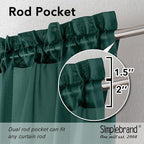 Simplebrand Hunter Green Sheer Curtains 84 Inches Long 2 Panels, Light - Image 5