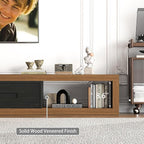 Extendable TV Stand with 2 Drawers, Long Reversible Entertainment Center with - Image 4