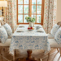 VClife Table Cloth Blue and White Table Cloth Rectangle Tablecloth Rustic by VCLIFE