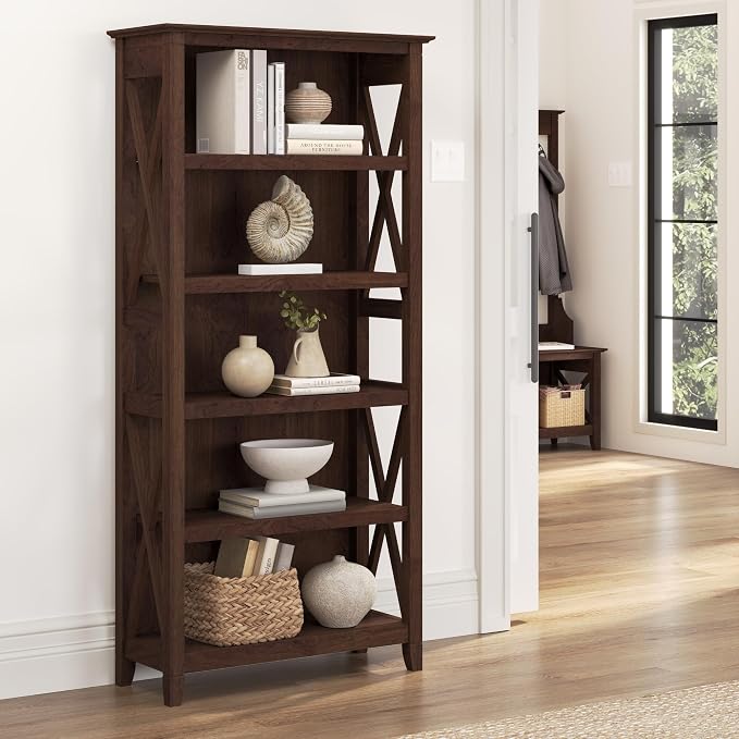 Bush Home Tall 5 Shelf Bookcase - Image 2