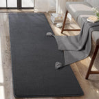 2x6 Runner Rug for Hallway, Long Runner Rugs Non Slip, Dark Grey | Soft - Image 5