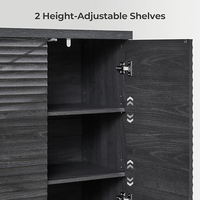 SICOTAS Buffet Cabinet with Storage Accent Sideboard Modern Credenza with Doors - Image 5