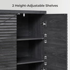 SICOTAS Buffet Cabinet with Storage Accent Sideboard Modern Credenza with Doors - Image 5