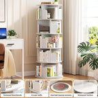 Aheaplus Rotating Bookshelf, 360 Display Wood Spinning Bookshelf Tower - Image 3