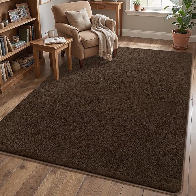 2x6 Runner Rug for Hallway, Long Runner Rugs Non Slip, Coffee | Soft Washable - Image 7
