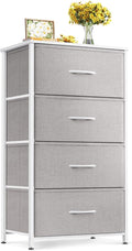ODK Dresser for Bedroom with 4 Storage Drawers, Small Dresser Chest of Fabric by ODK