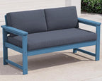 SERWALL Blue HDPE Outdoor Loveseat by SERWALL