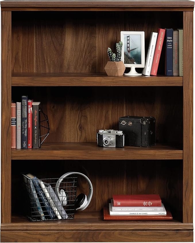 Sauder 3 Tier Book Shelf Wooden Bookcase Multipurpose Bookshelf - Image 11