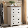 T4TREAM Farmhouse 5 Drawers Dresser Chests by T4TREAMFurniture