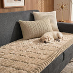 Fixwal Waterproof Flannel Dog Couch Cover, 27.6" x 70.9", Coffee | Integrated by Fixwal