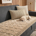 Fixwal Waterproof Flannel Dog Couch Cover, 27.6" x 82.7", Coffee | Integrated by Fixwal