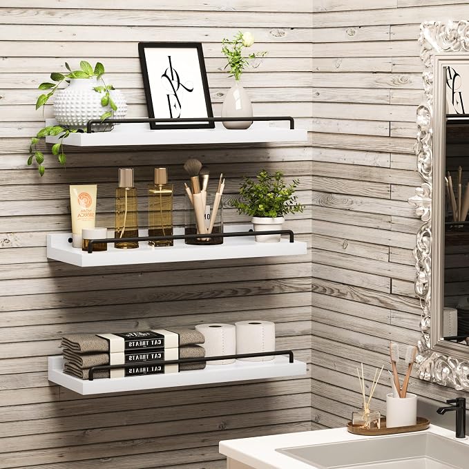 RYOFOBETTO Floating Shelves for Wall Decor, Living Room, Picture Frames - Image 2