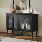 Vintage Buffet Sideboard with 4 Glass Doors, Deractive Crezada - Image 7